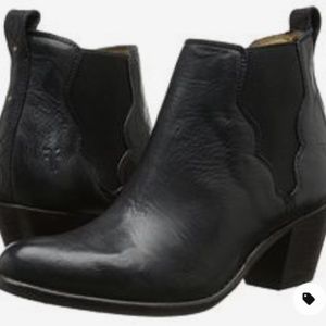 Frye Jackie Western Stud Black Slip-On Bootie